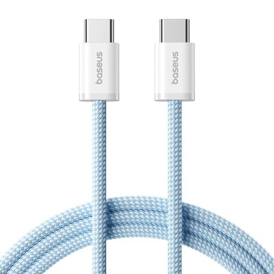 Кабель плетеный Baseus Dynamic 4 Fast Charging cable USB-C to USB-C 100W 1m голубой(1)
