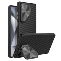 Чехол накладка с пластиной Magsafe и защитой камеры Nillkin CarboProp Magnetic Case черный для Samsung Galaxy S25 Ultra