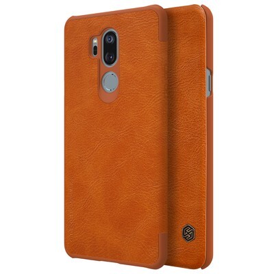 Кожаный чехол Nillkin Qin Leather Case Коричневый  для LG G7(4)