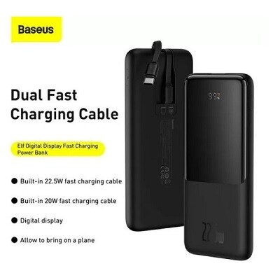 Портативная батарея Baseus Elf Digital Display Fast Charge Power Bank 10000mAh 22.5W PPJL010001 черный(2)