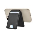 Магнитный кошелек-картхолдер для смартфона с подставкой и GPS трэкером WiWu Mag Wallet FM MW-005 черный(#4)