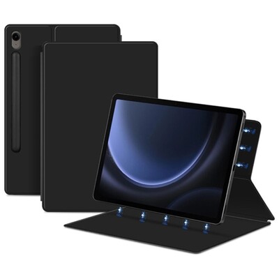 Защитный магнитный чехол Folio Magnetic stand черный для Samsung Galaxy Tab S10 Fe Plus(2)