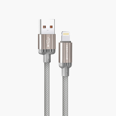 Кабель зарядки и синхронизации Keephone Pitta Fast Charging Cable USB-A to Lightning титановый(1)