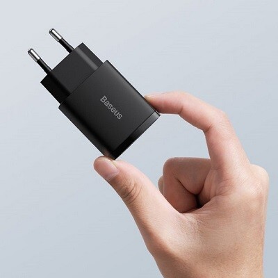 Сетевое зарядное устройство Baseus CCXJ-B01 Compact Quick Charger USB+Type-C 20W черный(3)