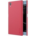 Пластиковый чехол с пленкой Nillkin Super Frosted Shield Red (Красный) для Sony Xperia XA1 Plus(#3)