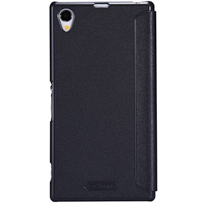 Полиуретановый чехол Nillkin Sparkle Leather Case Black  для Sony Xperia Z1 L39h(3)