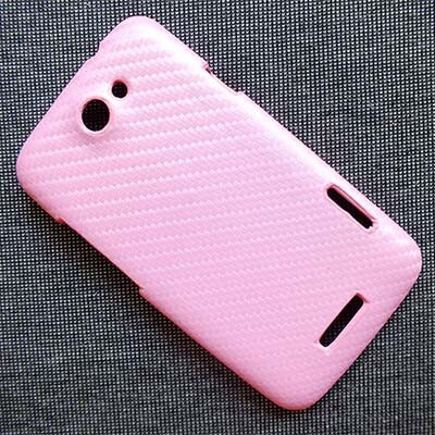 Пластиковый чехол накладка Carbon Fiber Pink для HTC One X(1)