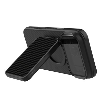 Кардхолдер с функцией подставки и защитой от RFID Nillkin FiberMate Magnetic Wallet Stand черный(4)