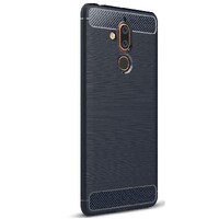 Защитный чехол UniCase Carbon синий для Nokia 8.1 (X7)