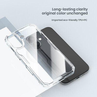 Силиконовый чехол Nillkin Nature TPU Pro Case Прозрачный для Apple iPhone 16(4)