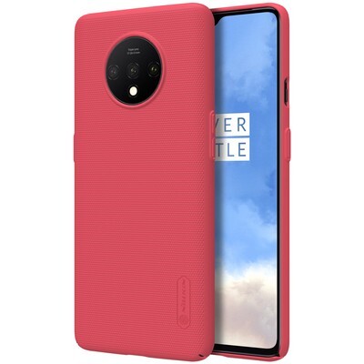 Пластиковый чехол с подставкой Nillkin Super Frosted Shield Красный для OnePlus 7T(3)