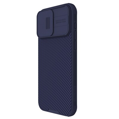 Чехол-накладка с пластиной Magsafe Nillkin CamShield Pro Magnetic Фиолетовая для Apple iPhone 15 Pro(3)