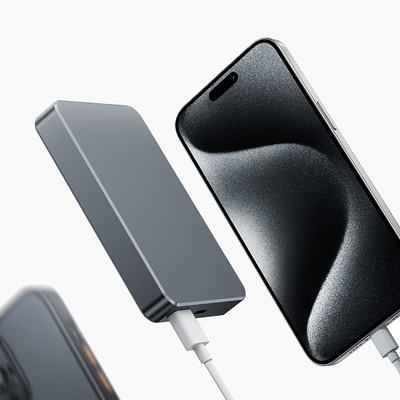 Магнитный повербанк Keephone Lucci Power Bank 10000mAh MagSafe 15W оранжевый(7)