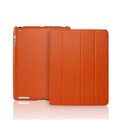 Кожаный чехол Jisoncase Smart Leather Case Orange для Apple iPad 4(#1)