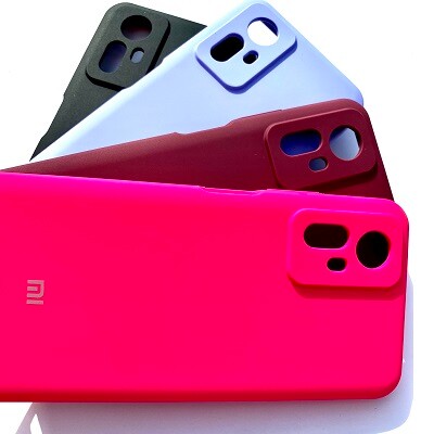 Силиконовый чехол с микрофиброй Silicone Case и защитой камеры ярко-розовый для Xiaomi Redmi Note 12 Pro 5G(3)