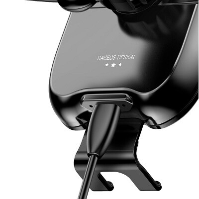 Держатель с беспроводной зарядкой Baseus Smart Vehicle Bracket Wireless Charger (WXZN-01)(5)