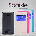 Полиуретановый чехол Nillkin Sparkle Leather Case Black для Sony Xperia E1 Dual(#1)
