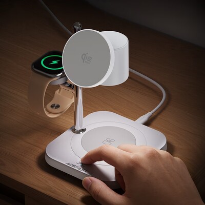 Беспроводная зарядная станция Acefast E39 32.5W 4-in-1 desktop wireless charger.(6)