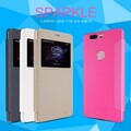 Полиуретановый чехол книга Nillkin Sparkle Leather Case Gold для Huawei Honor V8(#4)