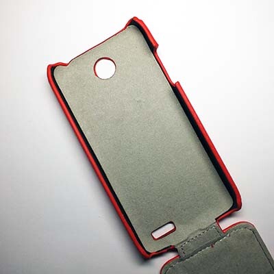 Кожаный чехол Armor Case Red для Lenovo IdeaPhone A516(4)