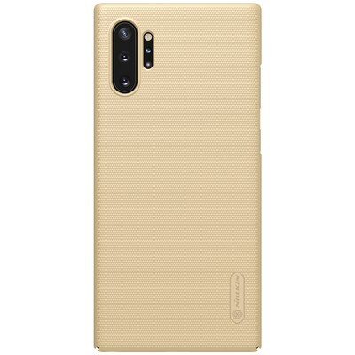 Пластиковый чехол с подставкой Nillkin Super Frosted Shield Золотой для Samsung Galaxy Note 10 Plus(1)