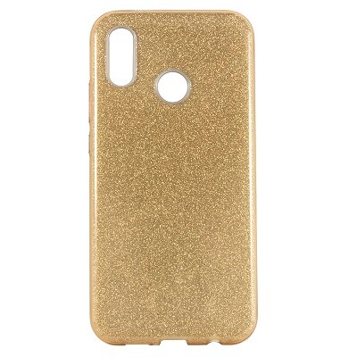 Силиконовый чехол Glitter Cover серебристо-черный для Huawei P20 Lite(1)