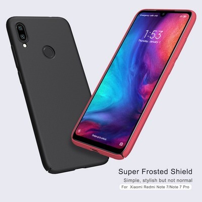 Пластиковый чехол с подставкой Nillkin Super Frosted Shield Синий для Xiaomi Redmi Note 7(3)