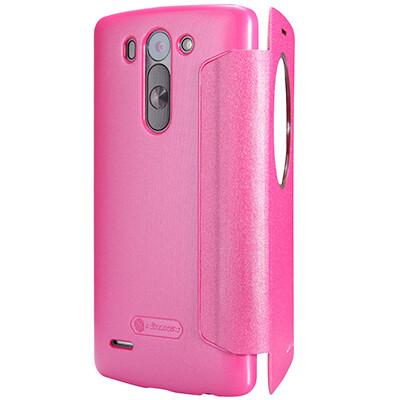 Полиуретановый чехол Nillkin Sparkle Leather Case Red  для LG Optimus G3s D724(1)