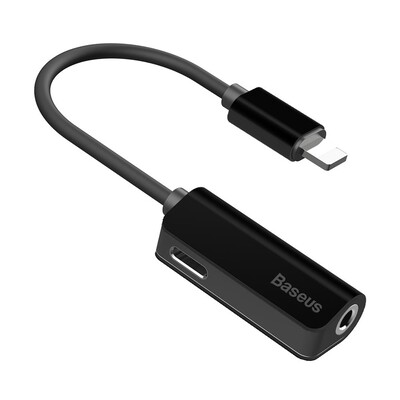 Кабель-переходник Lightning – 3.5mm/Lightning Baseus L32, цвет черный (CALL32-01)(1)