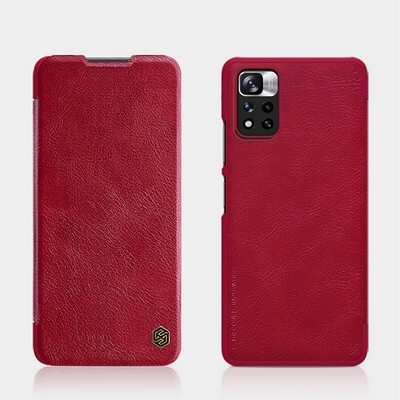 Кожаный чехол Nillkin Qin Leather Case Красный для Xiaomi Poco M4 Pro 5G(4)