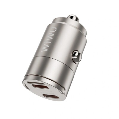 Автомобильное зарядное Wiwu Nano Series C+C Fast Car Charge 30w QC-029(2)