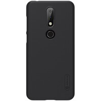 Пластиковый чехол с подставкой Nillkin Super Frosted Shield Черный для Nokia 6.1 Plus\ X6