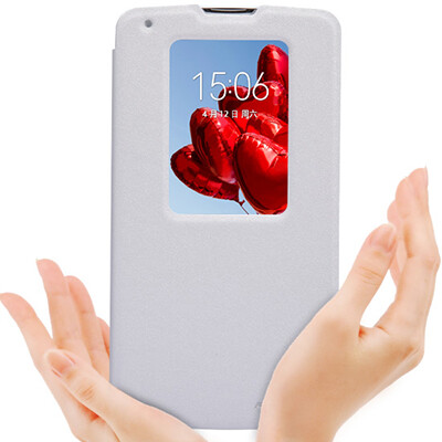 Полиуретановый чехол Nillkin Sparkle Leather Case White для LG Optimus G Pro 2 D837(1)