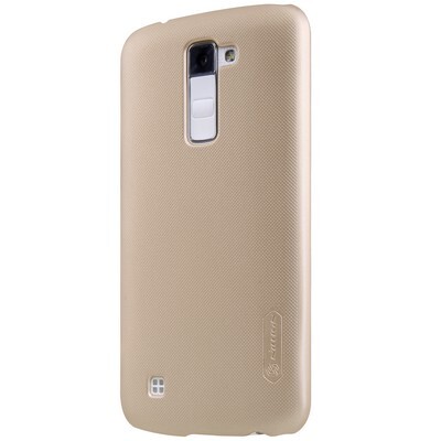 Пластиковый чехол с пленкой Nillkin Super Frosted Shield Gold для LG K10(K430DS)(1)
