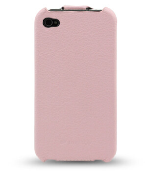 Кожаный чехол книга Melkco Leather Case (Pink LC) для Apple iPhone 4/4S(2)