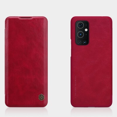 Кожаный чехол Nillkin Qin Leather Case Красный для OnePlus 9 Pro(4)