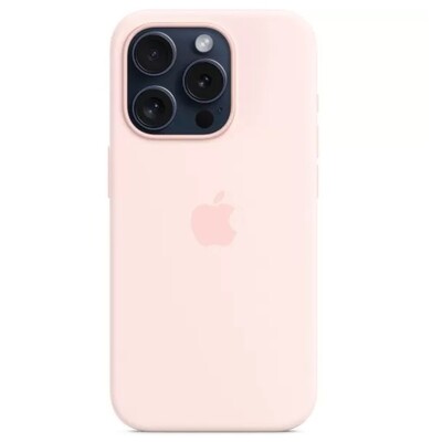 Силиконовый чехол с Magsafe светло-розовый для Apple iPhone 15 Pro Max(4)