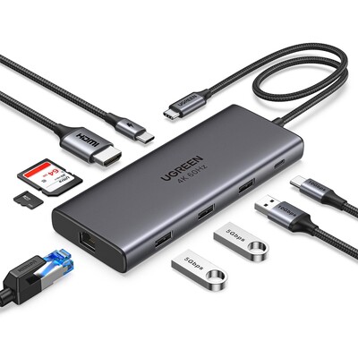 USB - концентратор Ugreen 9 в 1 CM639 15532(1)