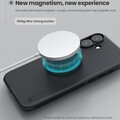 Пластиковый чехол с пластиной Magsafe Nillkin Super Frosted Shield Pro Magnetic Case Черный для Apple iPhone 16(#8)