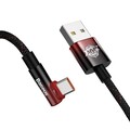 Кабель Baseus MVP 2 Elbow-shaped Fast Charging Data Cable USB to Type-C 100W 1m CAVP000420 черно-красный(#3)