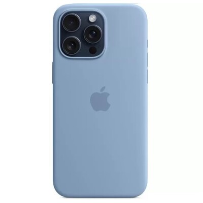 Силиконовый чехол с Magsafe голубой для Apple iPhone 15 Pro Max(4)