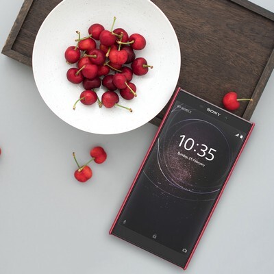 Пластиковый чехол с пленкой Nillkin Super Frosted Shield Красный для Sony Xperia L2(3)