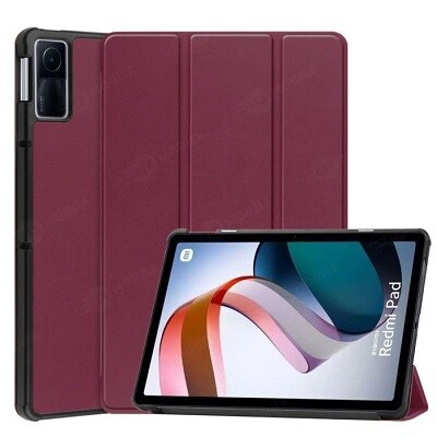Полиуретановый чехол JFK Smart Case бордовый для Xiaomi Redmi Pad(1)