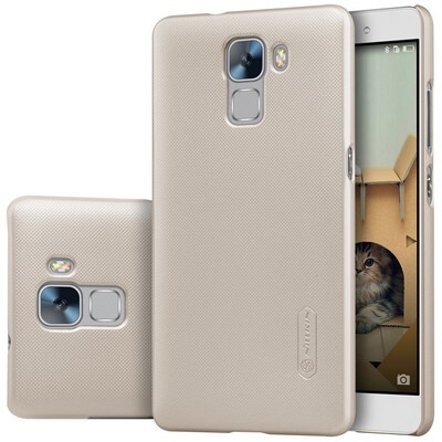 Пластиковый чехол с пленкой Nillkin Super Frosted Shield Gold для Huawei Honor 7(3)