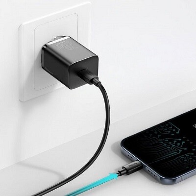 Сетевое зарядное устройство Baseus TZCCSUP-B01 Super Si Quick Charger Type-C 20W (кабель Type-C-Lightning 1m) черное(9)