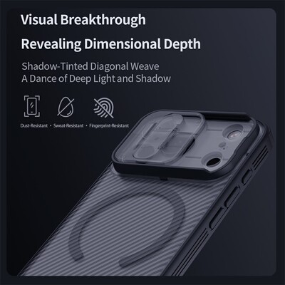 Чехол с защитой камеры Nillkin CamShield Pro Magnetic прозрачно-черная для Apple iPhone 17 Pro(14)