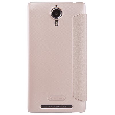 Полиуретановый чехол Nillkin Sparkle Leather Case Gold для Lenovo P90(2)