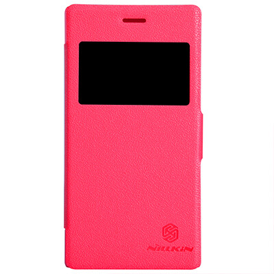 Полиуретановый чехол Nillkin Fresh Series Red  для Sony Xperia M2 Dual S50h(1)