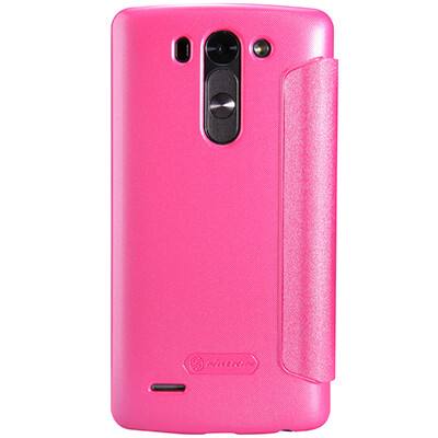 Полиуретановый чехол Nillkin Sparkle Leather Case Red  для LG Optimus G3s D724(4)
