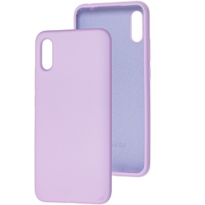 Силиконовый чехол Silicone Case лавандовый для Xiaomi Redmi 9A(1)